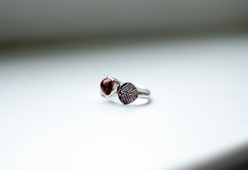 Bague empilable en ambre – Taille 8
