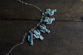 Collier cactus en argent sterling avec incrustation de turquoise
