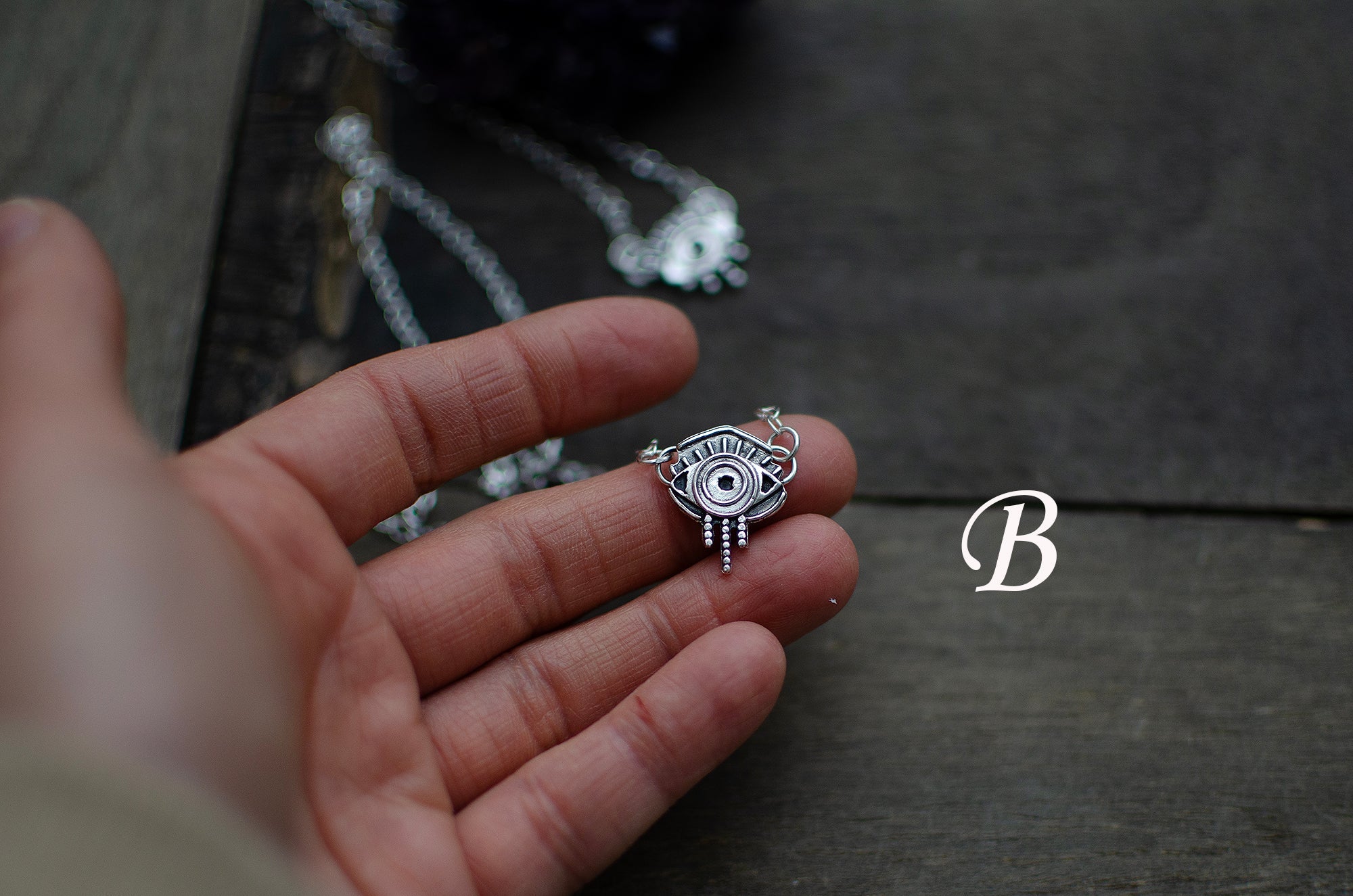 Pendentif Œil Protecteur en argent sterling
