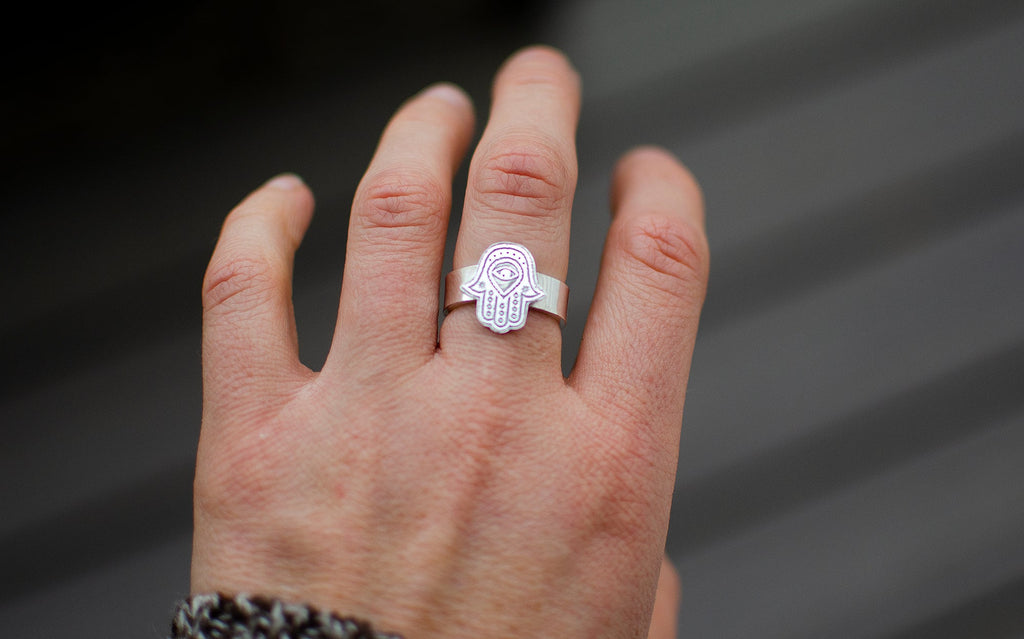Bague Hamsa en argent sterling – Taille 7