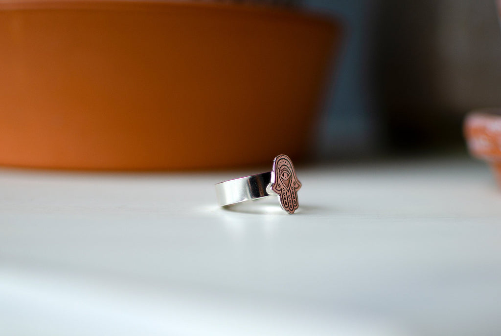 Bague Hamsa en argent sterling – Taille 7