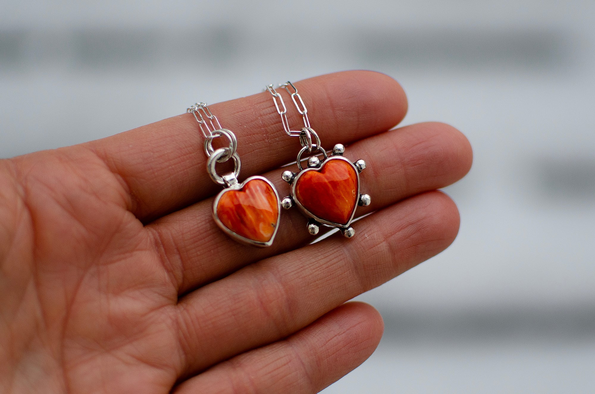 Collier en argent sterling avec coquillage Spiny Oyster