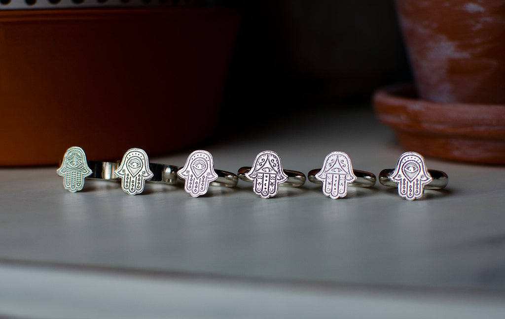 Bague Hamsa en argent sterling – Taille 7