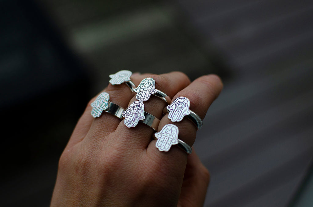 Bague Hamsa en argent sterling – Taille 7