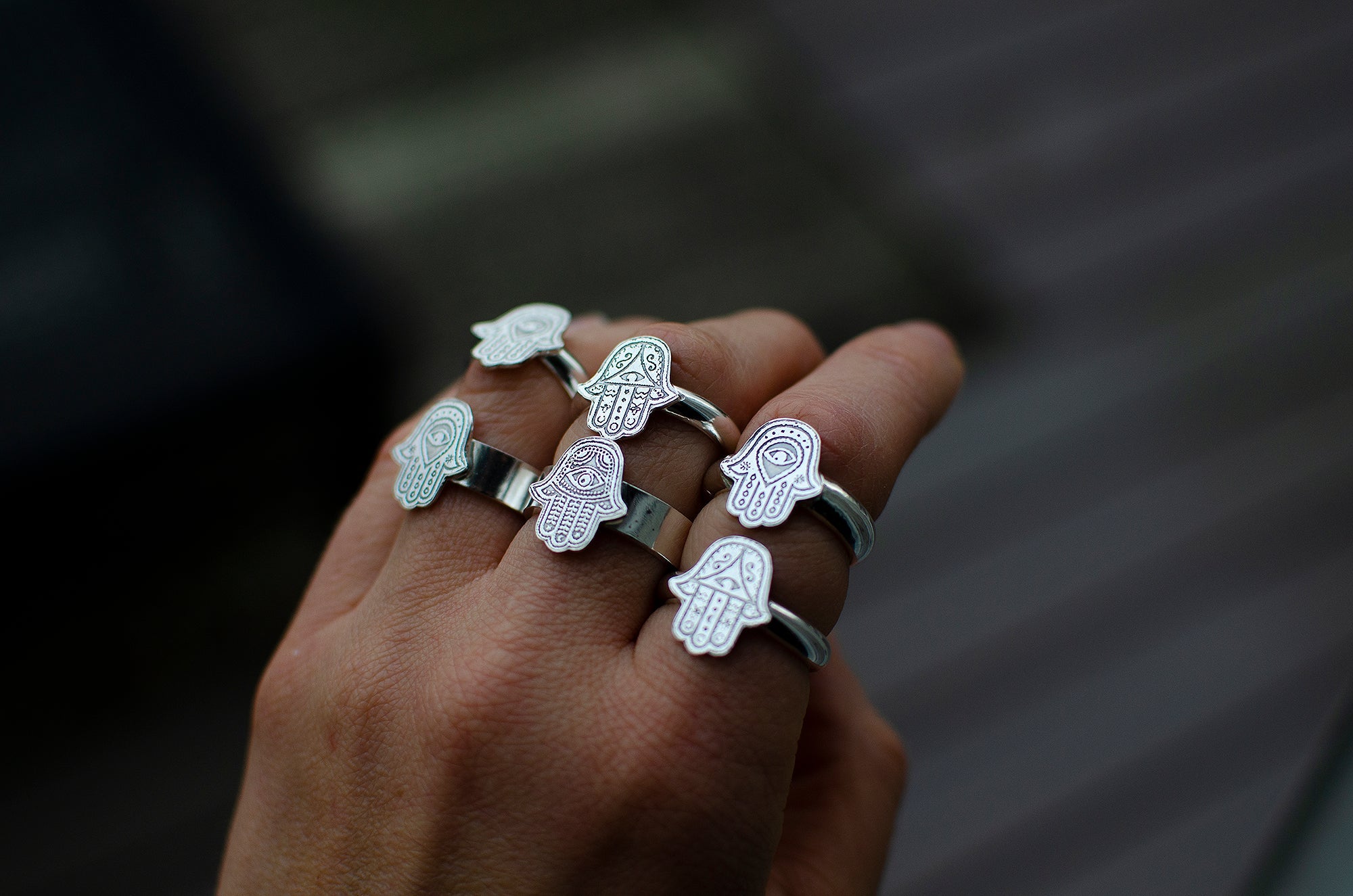 Bague Hamsa en argent sterling – Taille 7