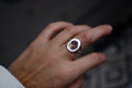 Bague en argent sterling avec agate dendritique – Taille 6,5
