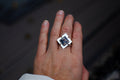 Bague en argent sterling avec agate dendritique – Taille 8 à 8¼